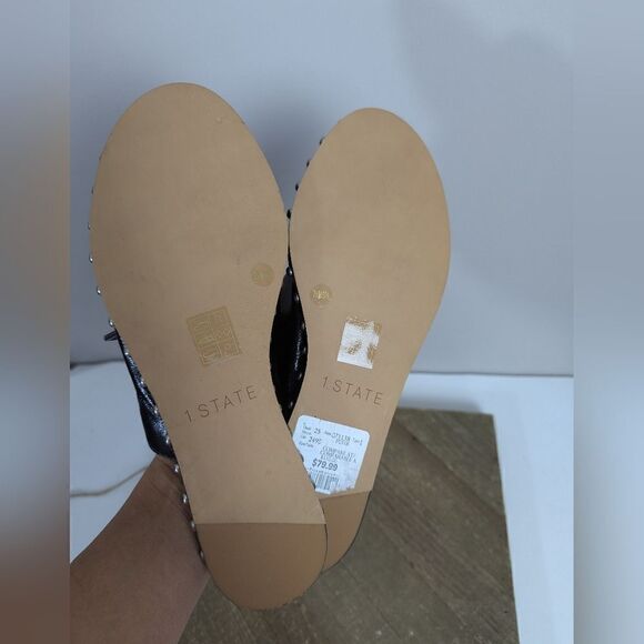 Cadwyn Slide Sandal In Black Leather 7.5 NWT - Picture 7 of 8